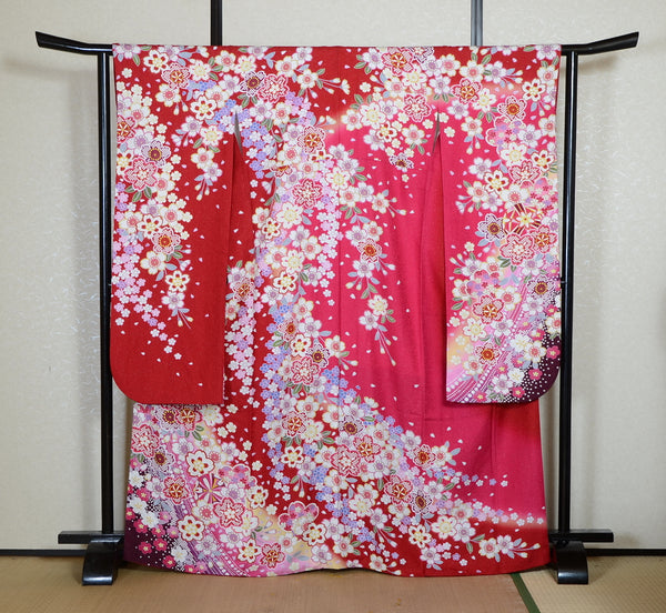Long-sleeved kimono 6 items set / Furisode / FK#2-318