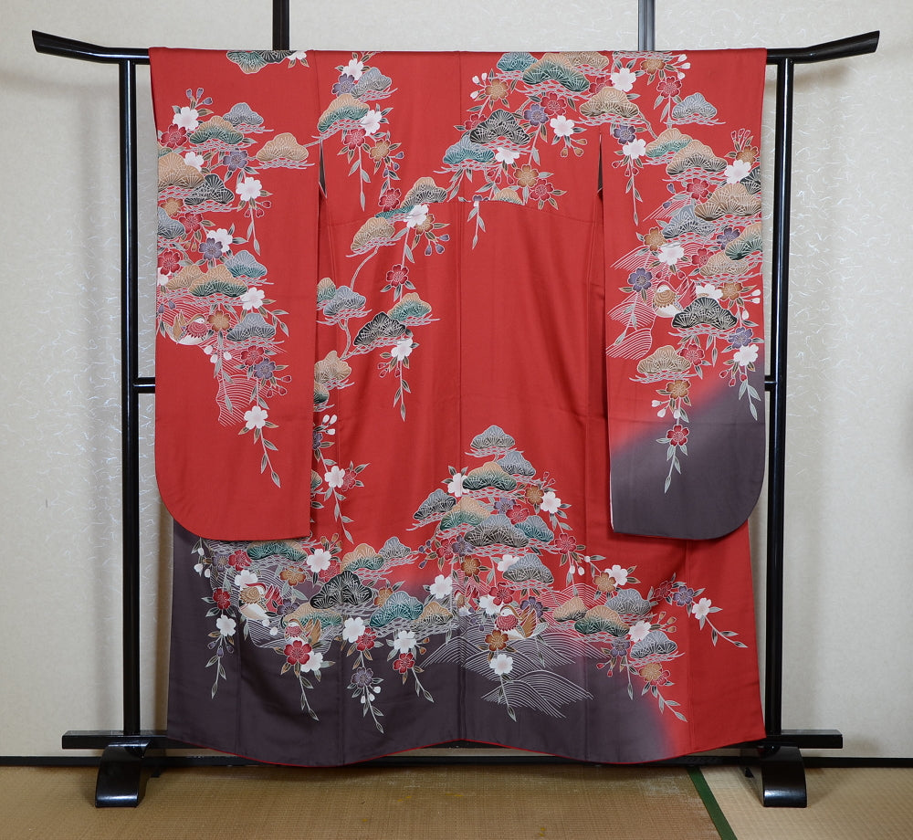 Long-sleeved kimono 6 items set / Furisode / FK#2-305