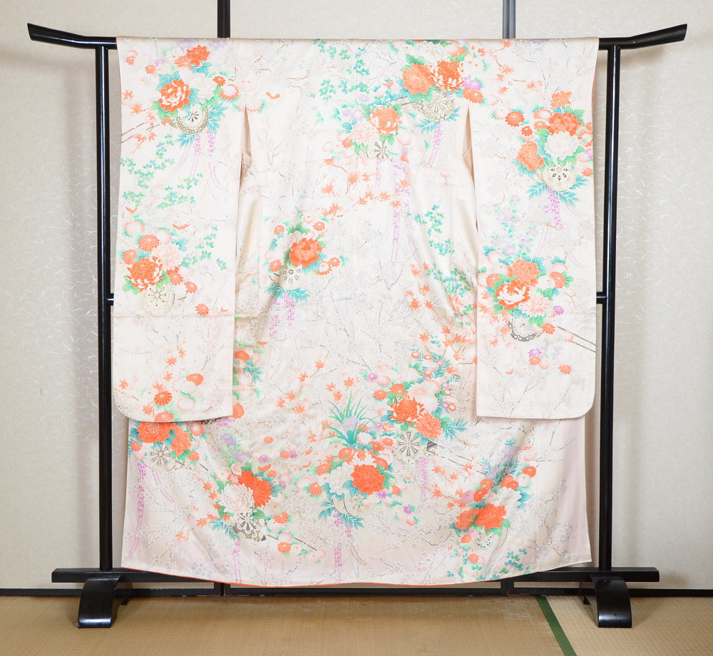 Long-sleeved kimono 6 items set / Furisode / FK#2-280