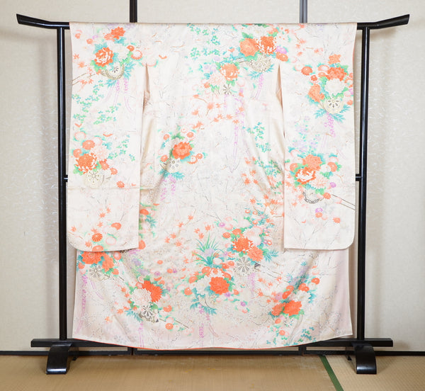 Long-sleeved kimono 6 items set / Furisode / FK#2-280