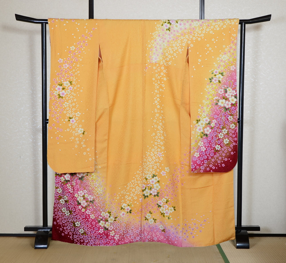 Long-sleeved kimono 6 items set / Furisode / FK#2-339