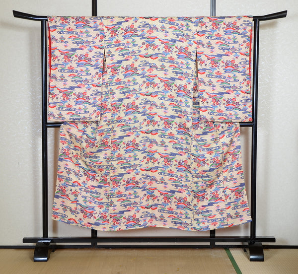 Long-sleeved kimono & hakama 5 items set / Furisode / FK#2-308