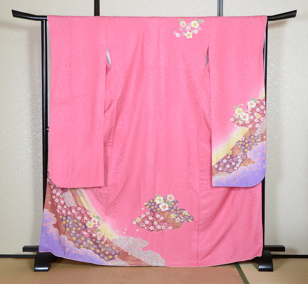 Long-sleeved kimono 6 items set / Furisode / FK#2-287