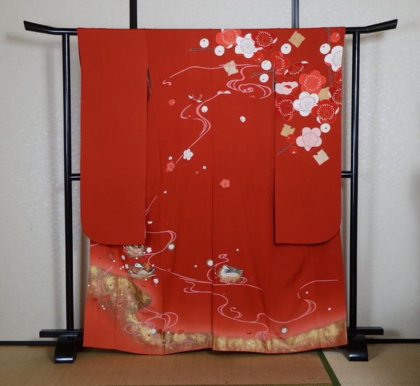 Long-sleeved kimono 6 items set / Furisode / FK#1-950