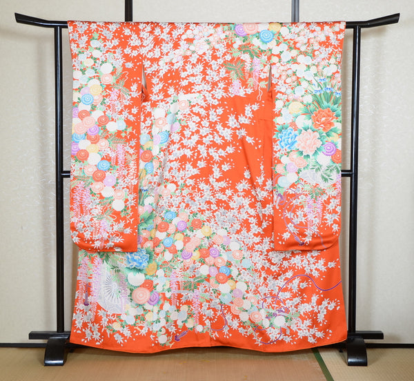 Long-sleeved kimono 6 items set / Furisode / FK#2-214