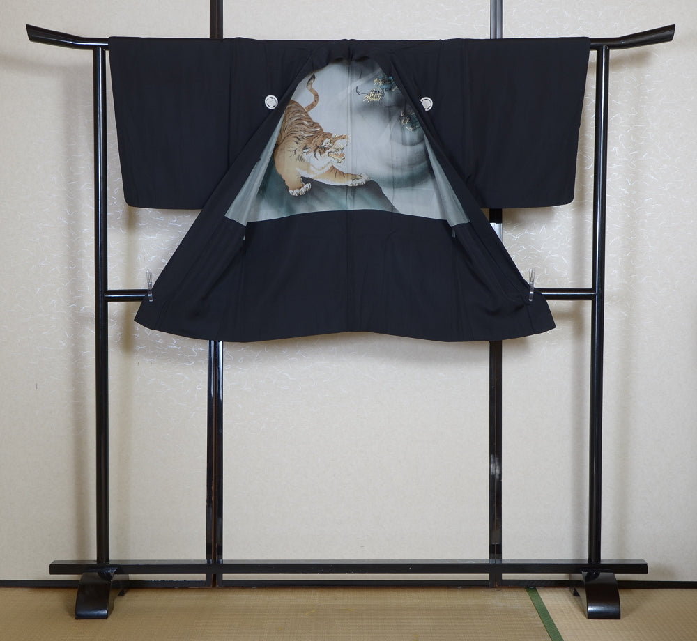 Jacket, kimono, hakama set / JKH #1-489 With Tiger & Dragon Haori