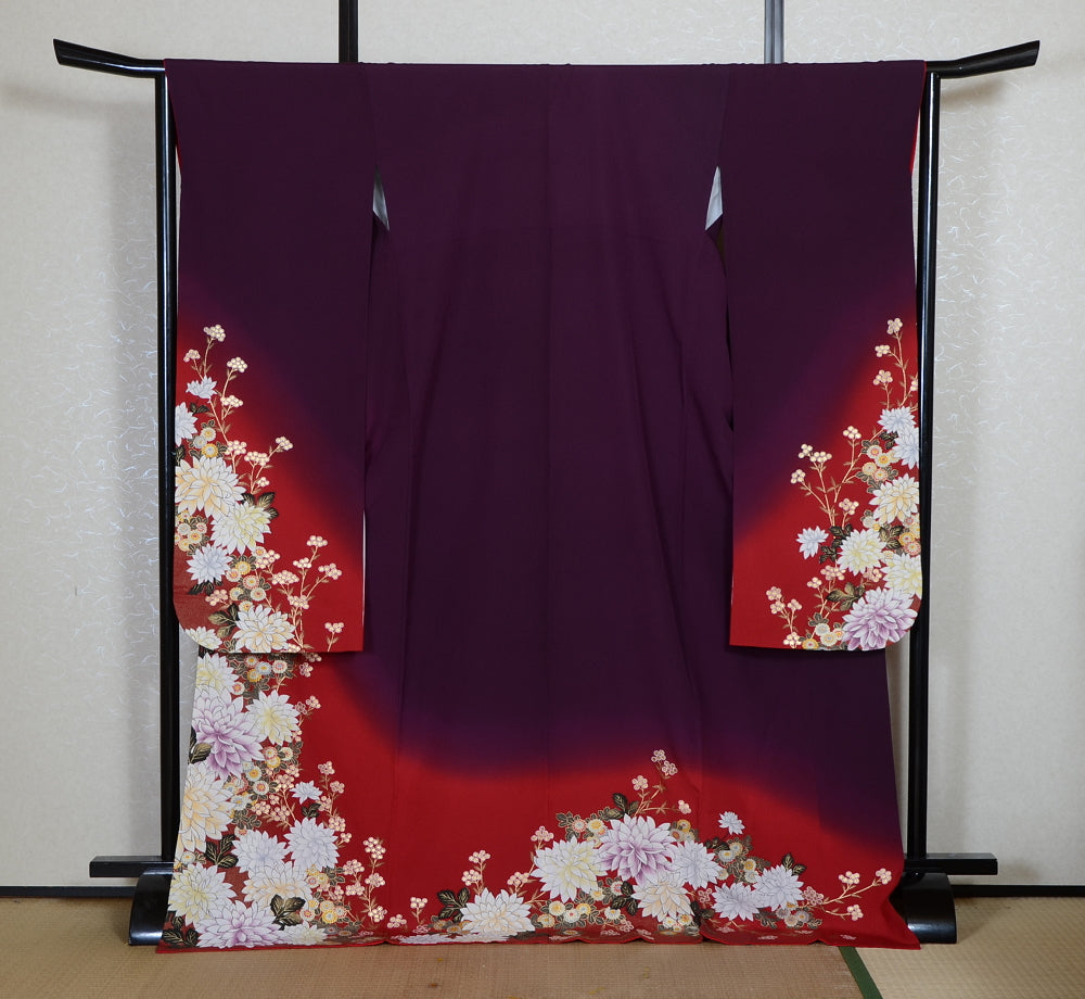 Long-sleeved kimono 6 items set / Furisode / FK#2-323