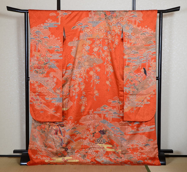 Long-sleeved kimono 6 items set / Furisode / FK#2-248