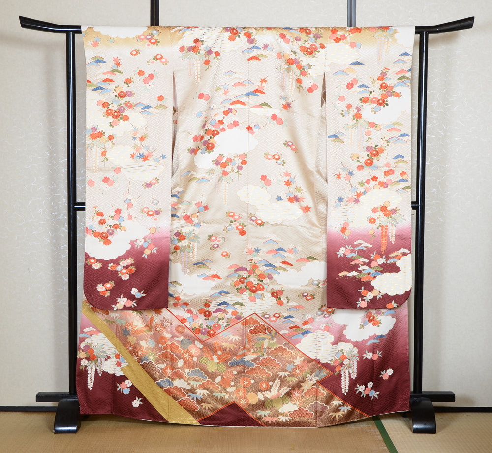 Long-sleeved kimono 6 items set / Furisode / FK#2-283