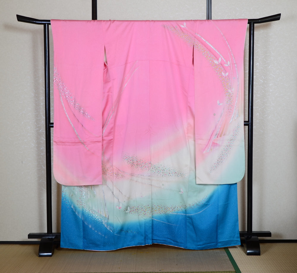 Long-sleeved kimono 6 items set / Furisode / FK#1-952