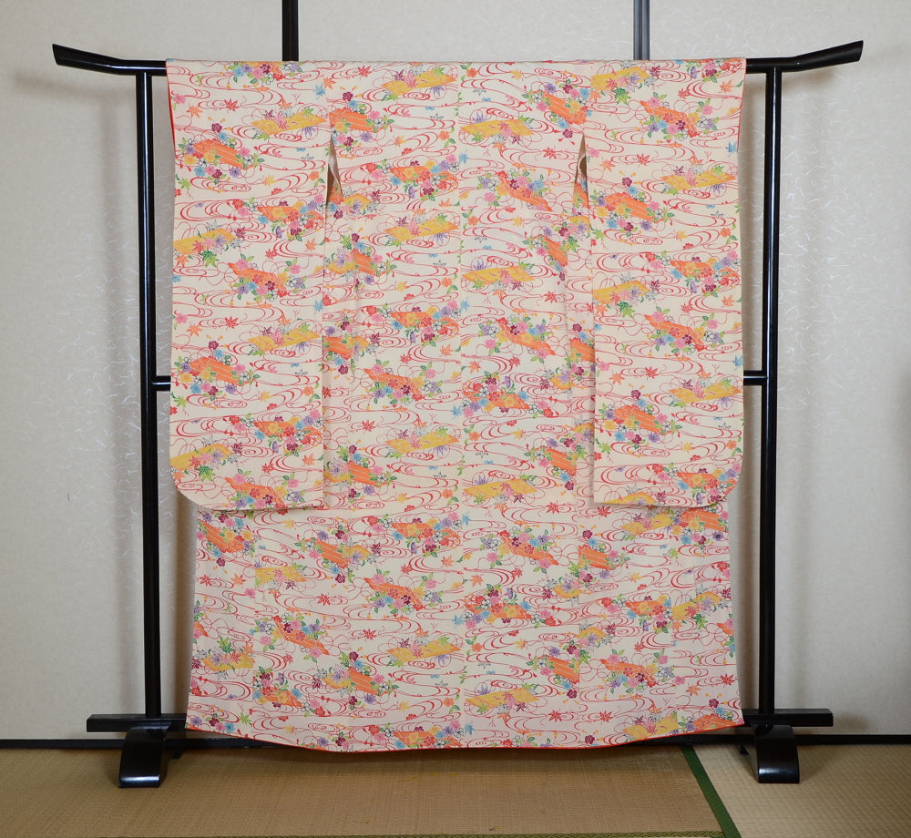 Long-sleeved kimono 6 items set / Furisode / FK#1-949