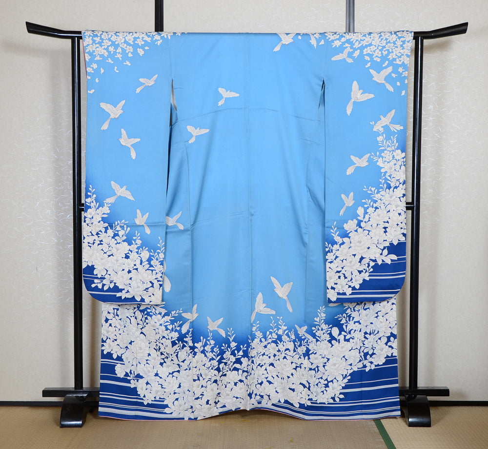 Long-sleeved kimono 6 items set / Furisode / FK#2-351