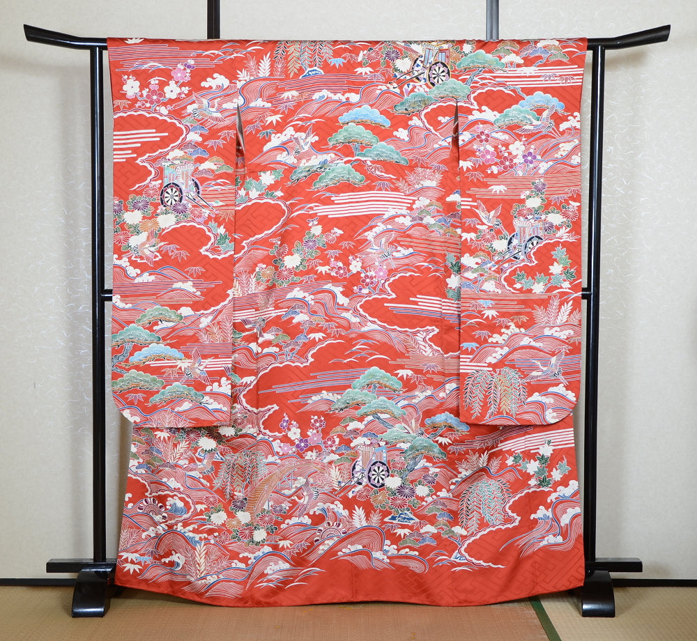 Long-sleeved kimono 6 items set / Furisode / FK#2-307