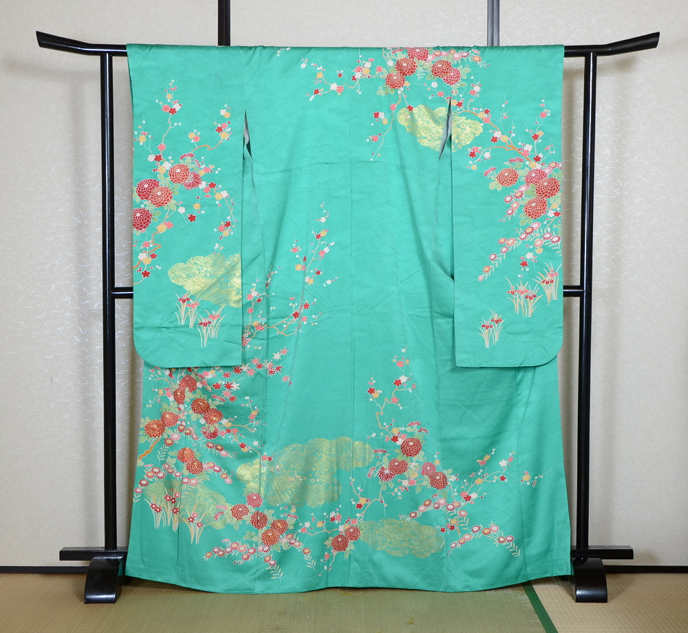 Long-sleeved kimono 6 items set / Furisode / FK#2-350