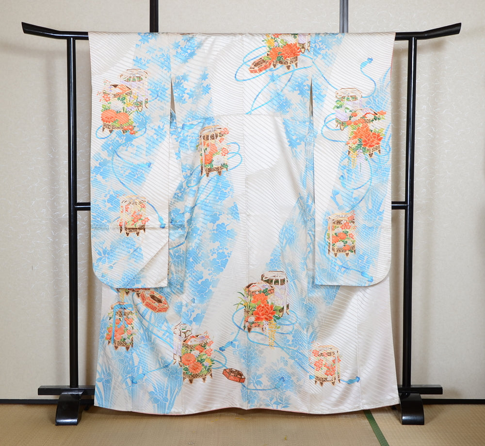 Long-sleeved kimono 6 items set / Furisode / FK#2-343