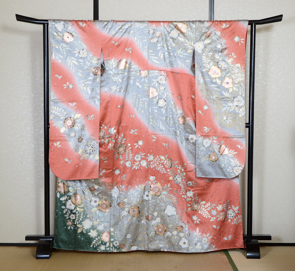 Long-sleeved kimono 6 items set / Furisode / FK#2-348