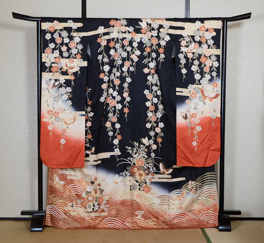 Long-sleeved kimono 6 items set / Furisode / FK#2-338
