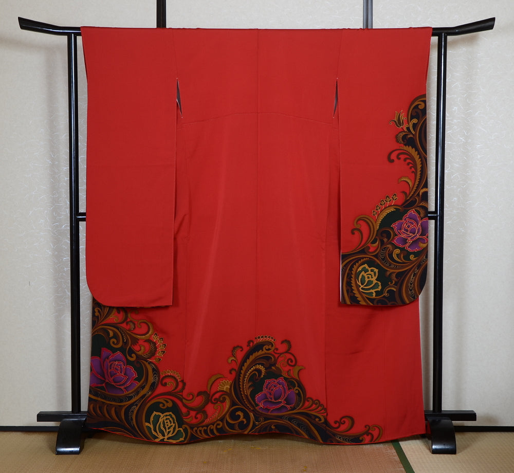 Long-sleeved kimono 6 items set / Furisode / FK#2-243