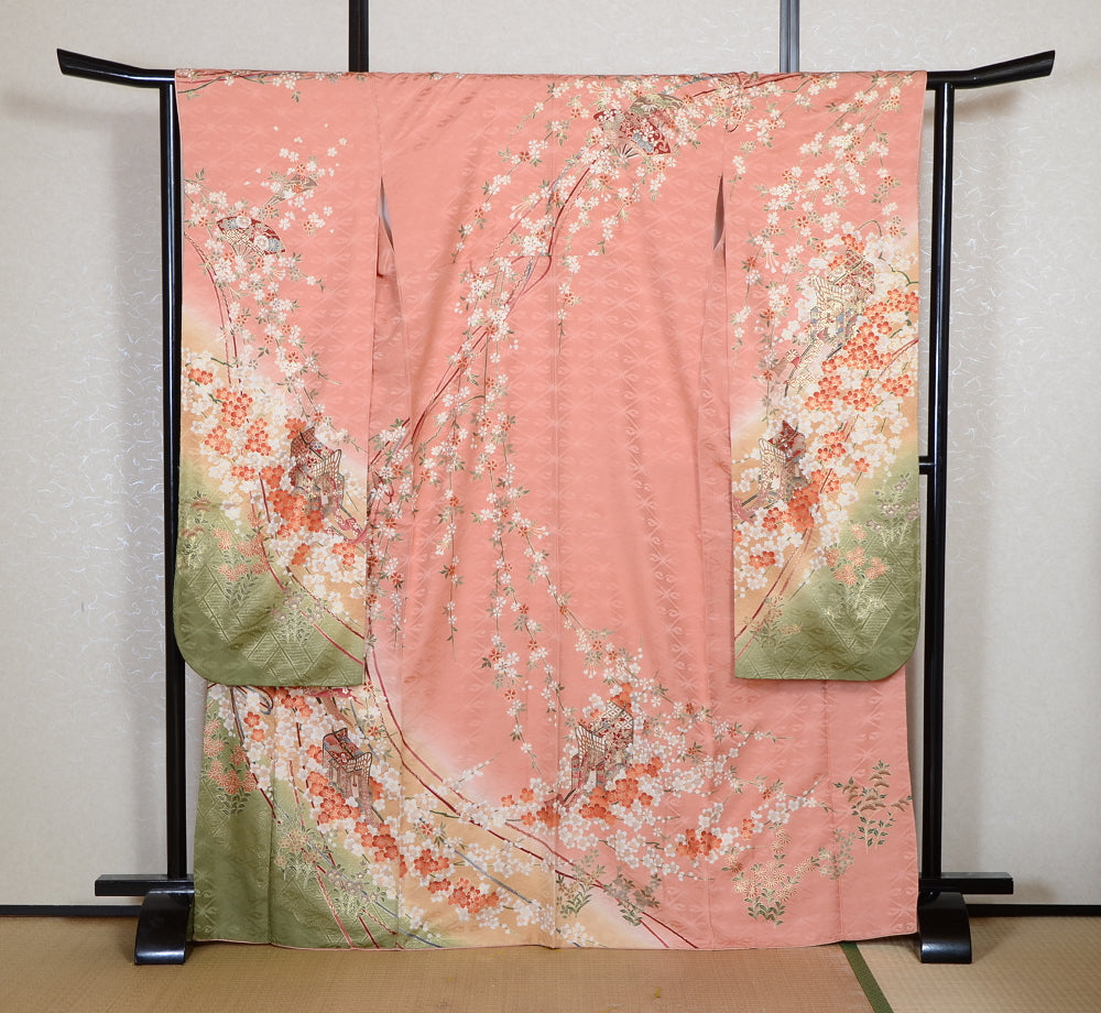 Long-sleeved kimono 6 items set / Furisode / FK#2-353