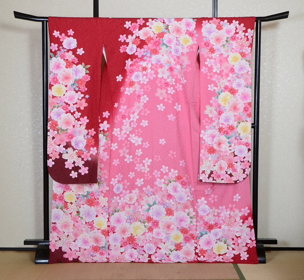 Long-sleeved kimono 6 items set / Furisode / FK#2-313