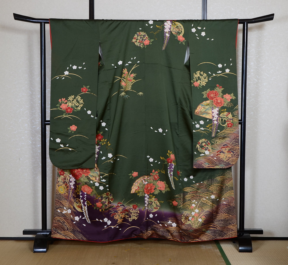 Long-sleeved kimono 6 items set / Furisode / FK#2-334