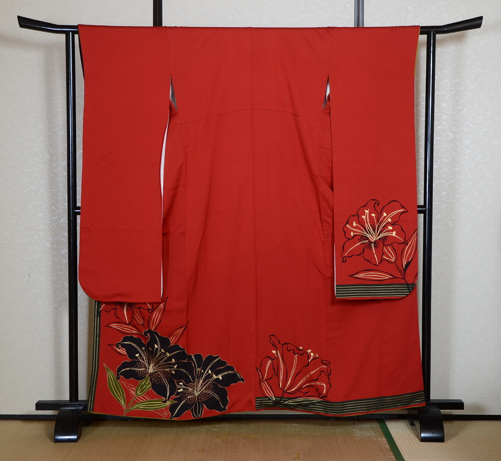 Long-sleeved kimono 6 items set / Furisode / FK#2-254