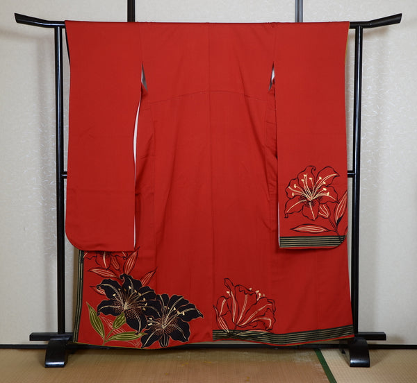 Long-sleeved kimono 6 items set / Furisode / FK#2-254