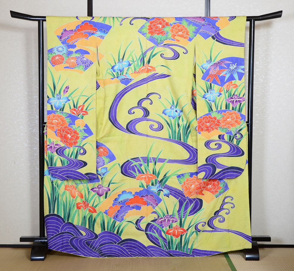 Long-sleeved kimono 6 items set / Furisode / FK#2-295