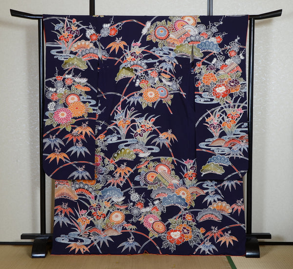 Long-sleeved kimono 6 items set / Furisode / FK#2-256