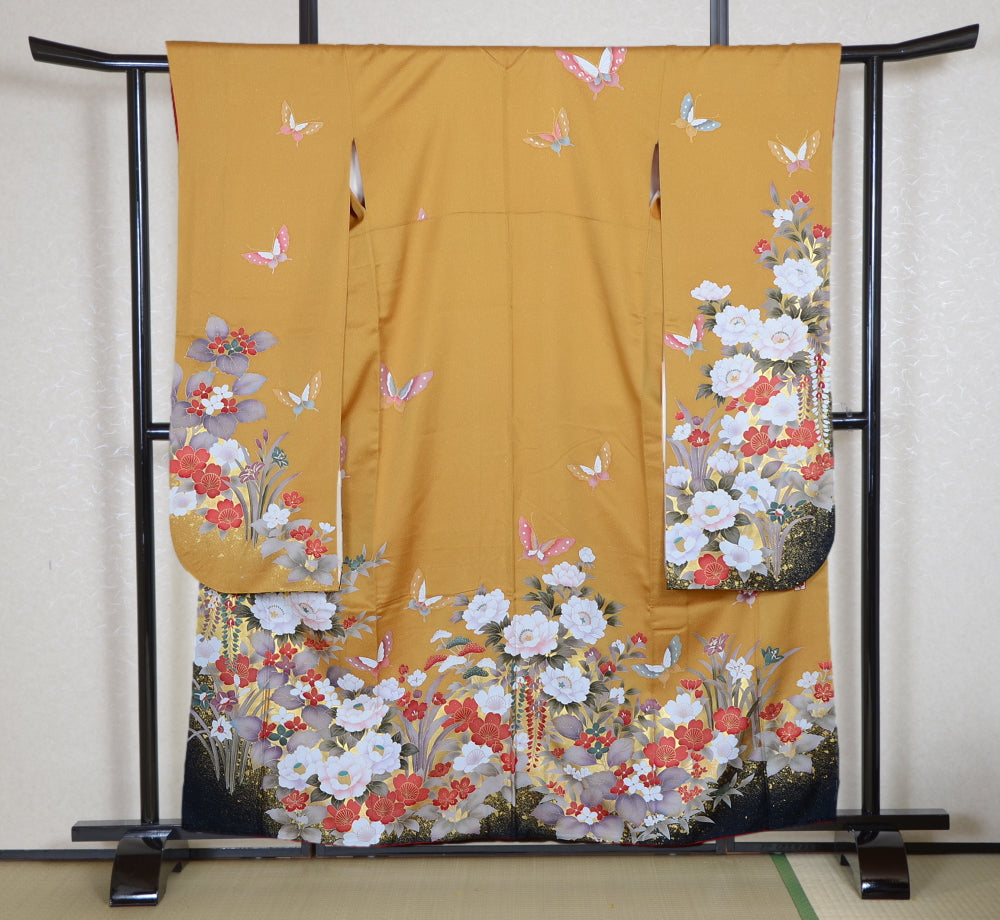 Long-sleeved kimono 6 items set / Furisode / FK#2-067