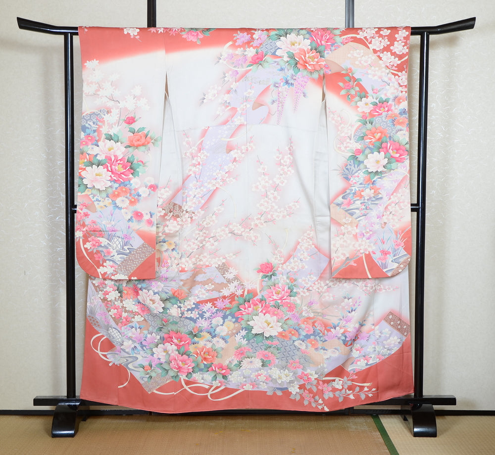 Long-sleeved kimono 6 items set / Furisode / FK#2-297