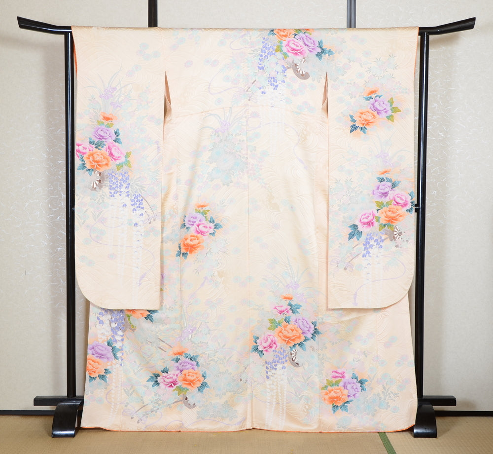 Long-sleeved kimono 6 items set / Furisode / FK#2-211
