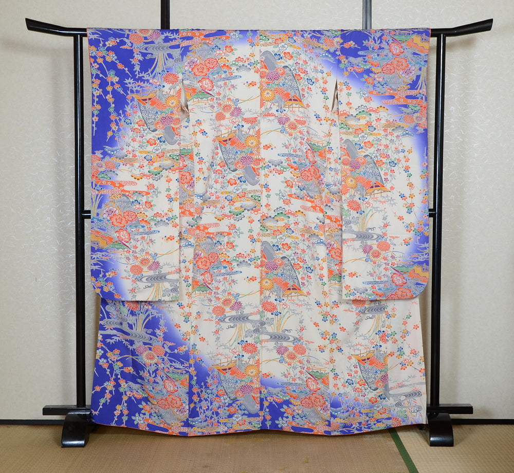 Long-sleeved kimono 6 items set / Furisode / FK#2-325