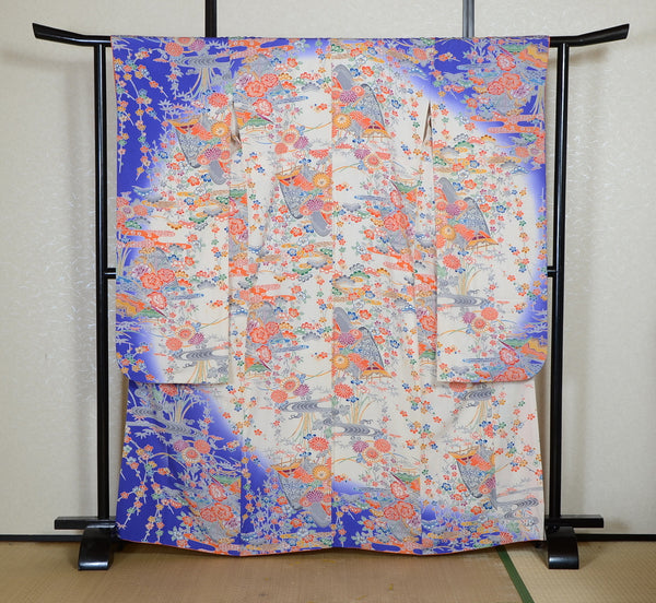 Long-sleeved kimono 6 items set / Furisode / FK#2-325