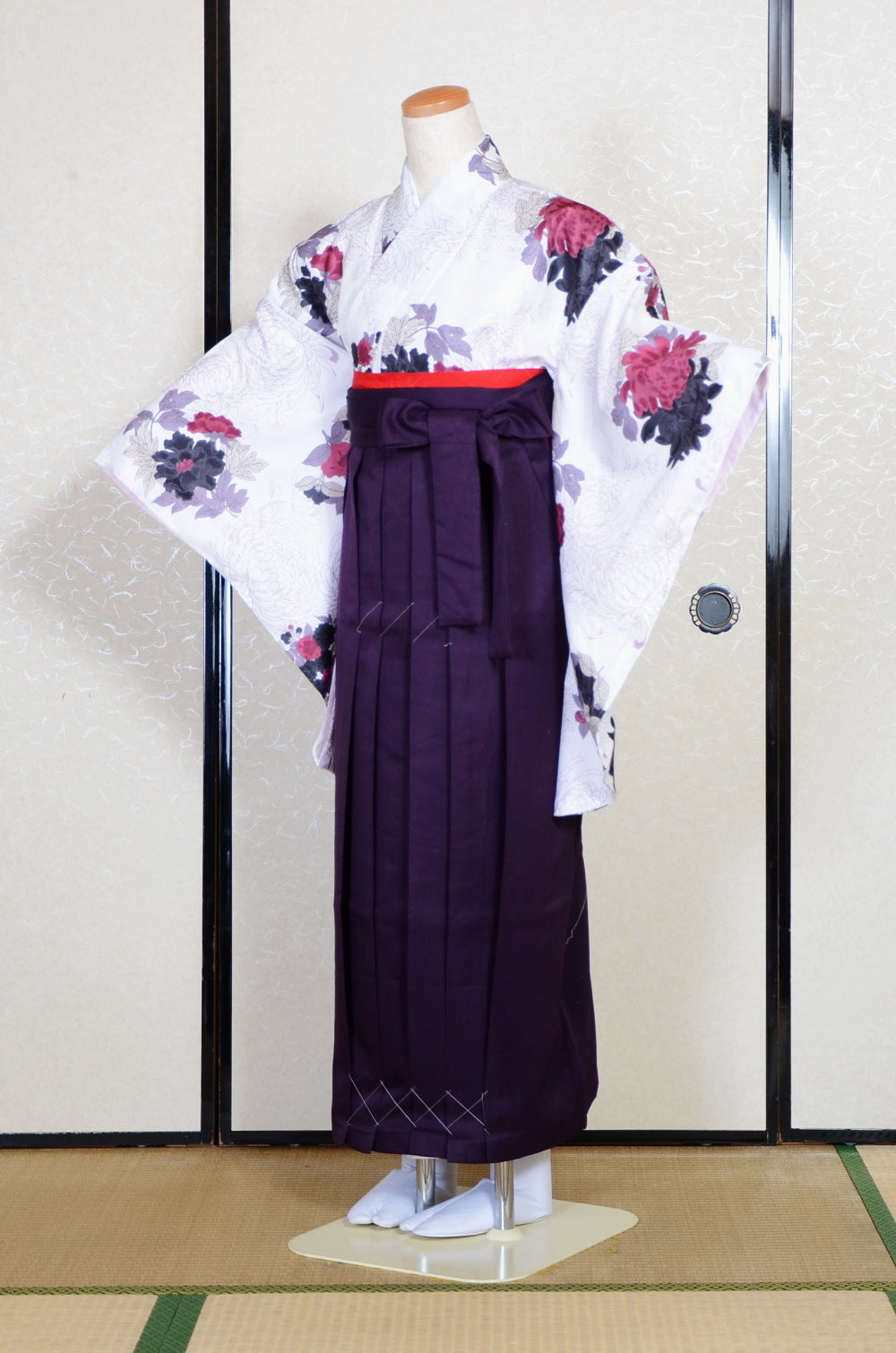 Long-sleeved kimono & hakama 5 items set / Furisode / FK#2-311