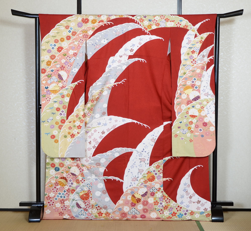 Long-sleeved kimono 6 items set / Furisode / FK#2-292