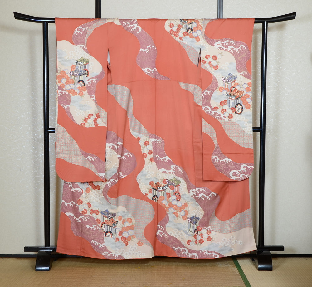 Long-sleeved kimono 6 items set / Furisode / FK#2-317