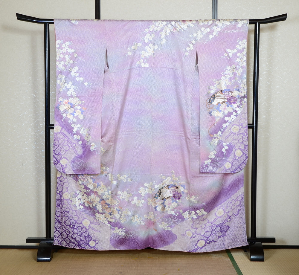 Long-sleeved kimono 6 items set / Furisode / FK#2-355