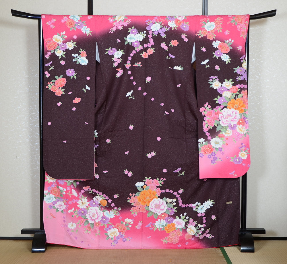 Long-sleeved kimono 6 items set / Furisode / FK#2-282