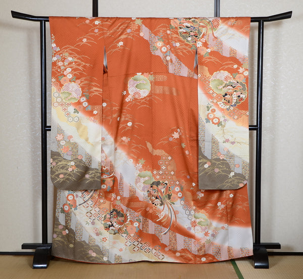 Long-sleeved kimono 6 items set / Furisode / FK#2-246