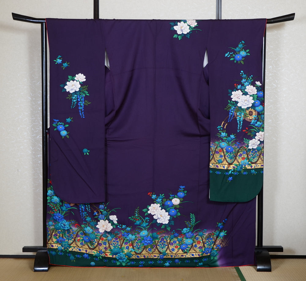 Long-sleeved kimono 6 items set / Furisode / FK#2-279