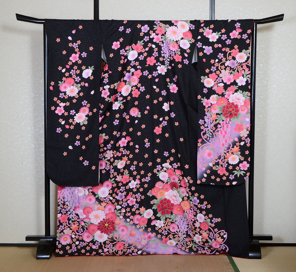 Long-sleeved kimono 6 items set / Furisode / FK#2-349