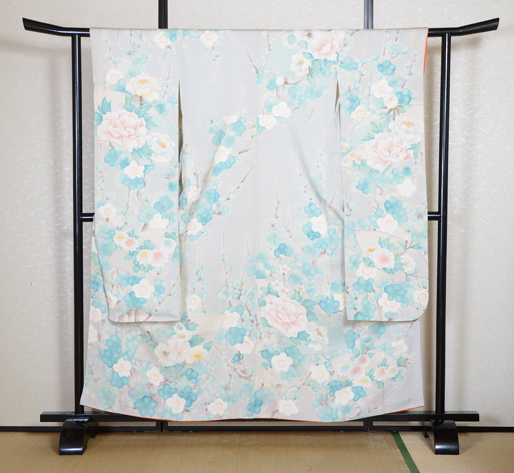 Long-sleeved kimono 6 items set / Furisode / FK#2-300