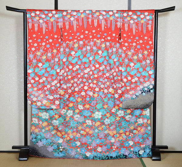 Long-sleeved kimono 6 items set / Furisode / FK#2-205