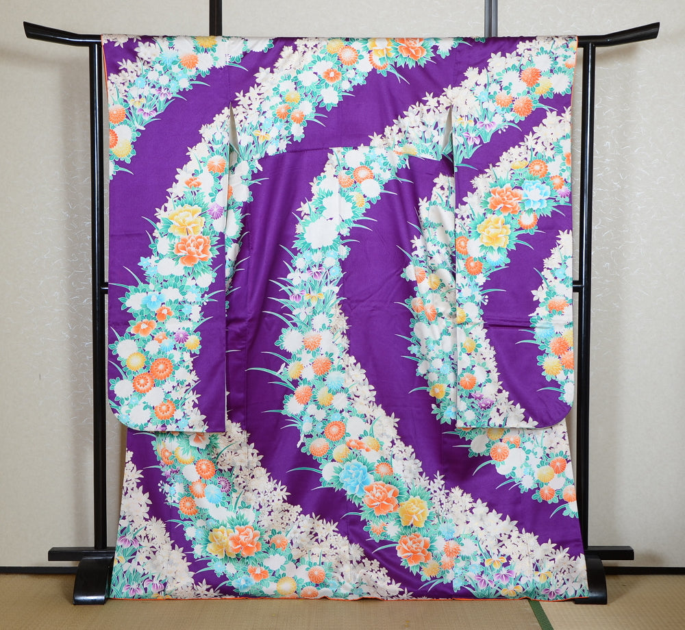 Long-sleeved kimono 6 items set / Furisode / FK#2-259