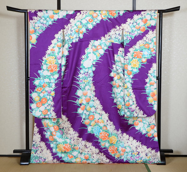 Long-sleeved kimono 6 items set / Furisode / FK#2-259