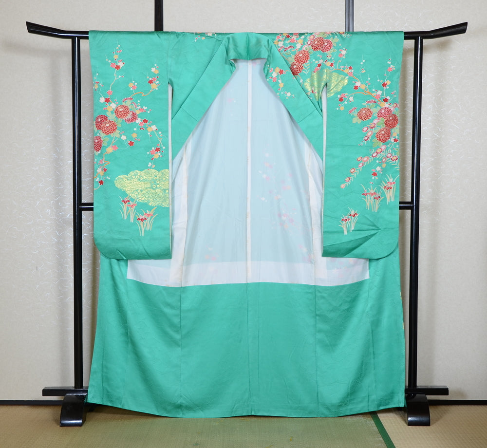 Long-sleeved kimono 6 items set / Furisode / FK#2-350