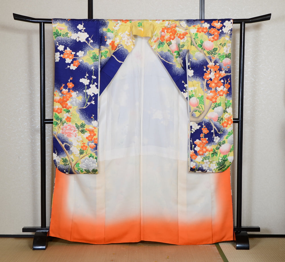 Long-sleeved kimono 6 items set / Furisode / FK#2-332