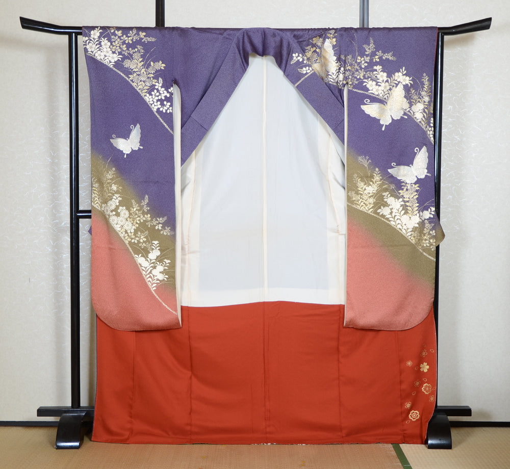 Long-sleeved kimono 6 items set / Furisode / FK#2-285