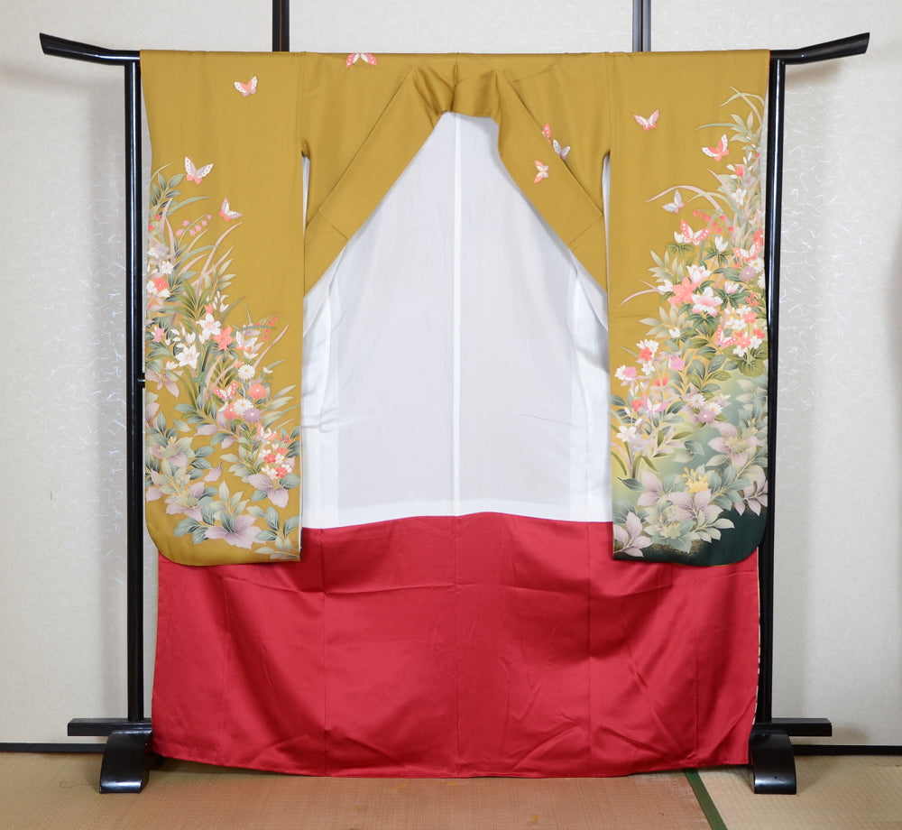 Long-sleeved kimono 6 items set / Furisode / FK#2-181